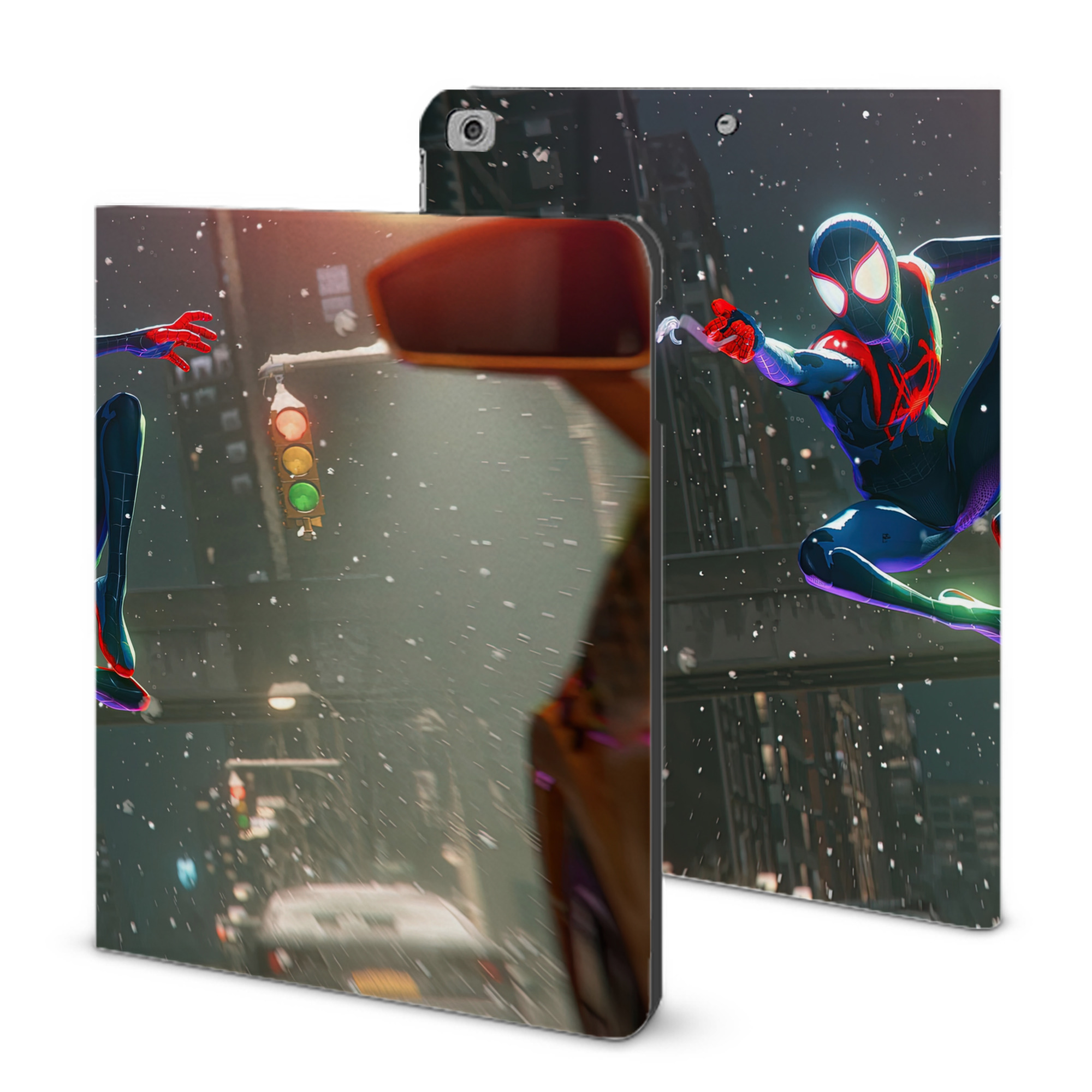（画像用） Spider Man スパイダーマン IPad ケース ブック型 PUレザー TPU 耐衝撃 軽量 薄型 ペン収納なし 全面保護 IPad 各モデル対応